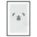 Poster Smiling Koala - animal with a funny face on a solid gray background 130693 additionalThumb 15