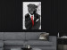 Poster Elegant Rottweiler - abstraction of a dog in a suit on a brick wall 130793 additionalThumb 5
