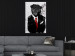 Poster Elegant Rottweiler - abstraction of a dog in a suit on a brick wall 130793 additionalThumb 2