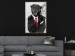 Poster Elegant Rottweiler - abstraction of a dog in a suit on a brick wall 130793 additionalThumb 6