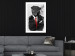 Poster Elegant Rottweiler - abstraction of a dog in a suit on a brick wall 130793 additionalThumb 23
