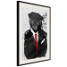 Poster Elegant Rottweiler - abstraction of a dog in a suit on a brick wall 130793 additionalThumb 2