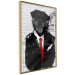 Poster Elegant Rottweiler - abstraction of a dog in a suit on a brick wall 130793 additionalThumb 14