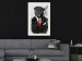 Poster Elegant Rottweiler - abstraction of a dog in a suit on a brick wall 130793 additionalThumb 24