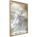 Wall Poster City of Dreams - black and white map of New York with brown details 132093 additionalThumb 14