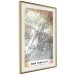 Wall Poster City of Dreams - black and white map of New York with brown details 132093 additionalThumb 3