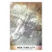 Wall Poster City of Dreams - black and white map of New York with brown details 132093