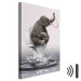 Canvas Print Surfing (1-piece) Vertical - fantasy elephant surfing in water 132193 additionalThumb 8