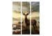 Room Separator Deer Over the Mountain Stream (3-piece) - animals against fields backdrop 132593 additionalThumb 3