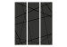 Folding Screen Dark Intersection (3-piece) - geometric abstraction in black 132693 additionalThumb 7