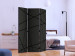 Folding Screen Dark Intersection (3-piece) - geometric abstraction in black 132693 additionalThumb 2