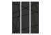 Folding Screen Dark Intersection (3-piece) - geometric abstraction in black 132693 additionalThumb 3