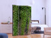 Room Separator Bricks and Ivy (3-piece) - green plant leaves cascading on a wall 132793 additionalThumb 2
