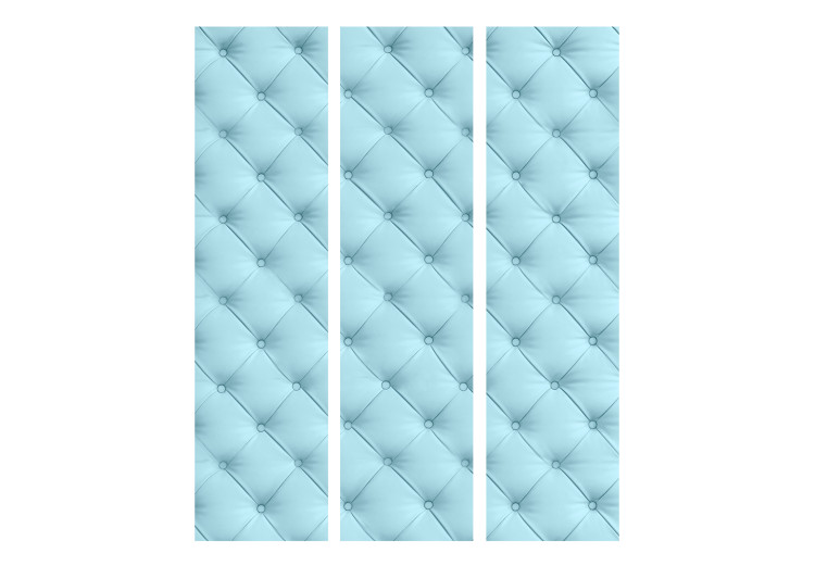 Room Divider Foam (3-piece) - simple composition in quilted blue pattern 133093 additionalImage 3