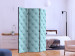 Room Divider Foam (3-piece) - simple composition in quilted blue pattern 133093 additionalThumb 2