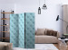 Room Divider Foam (3-piece) - simple composition in quilted blue pattern 133093 additionalThumb 4