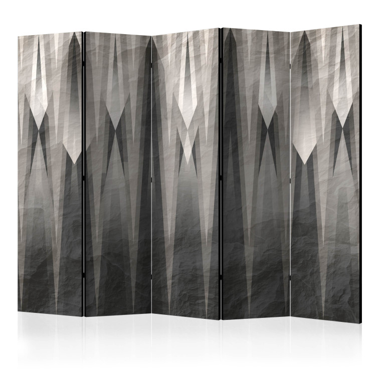 Room Divider Screen Gray Citadel II - texture with abstract gray patterned figures 133593