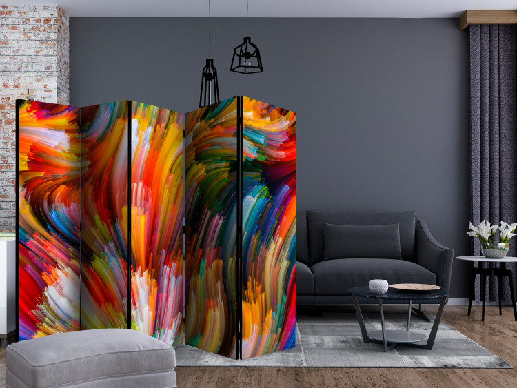 Room Separator Rainbow Waves II - colorful artistic patterns in abstract motif 133693 additionalImage 4