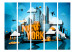 Room Divider Screen New York - Welcome II - New York sign on abstract city background 133793 additionalThumb 3