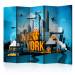 Room Divider Screen New York - Welcome II - New York sign on abstract city background 133793