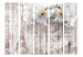 Room Separator Parisian Lilies II - white orchid flowers on a background of wooden planks 133893 additionalThumb 3