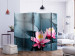 Folding Screen Lotus Blossoms II (5-piece) - pink lotus flowers on water 134193 additionalThumb 2