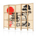 Room Divider Cottage by the Pond II (5-piece) - trees and oriental architecture 134293 additionalThumb 5