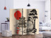 Room Divider Cottage by the Pond II (5-piece) - trees and oriental architecture 134293 additionalThumb 2