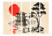 Room Divider Cottage by the Pond II (5-piece) - trees and oriental architecture 134293 additionalThumb 3