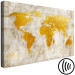 Canvas Art Print Golden Continents (1-piece) Wide - world map in retro style 134393 additionalThumb 6