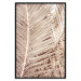 Wall Poster Beige Palm - composition of tropical palm leaves in golden hue 135293 additionalThumb 3