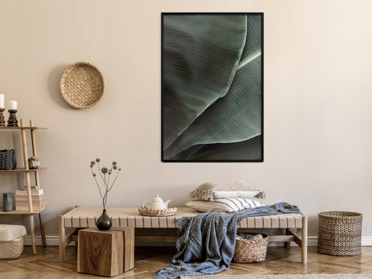 Poster Green Serenity - luxurious composition of leaves with distinct texture 135593 additionalImage 9