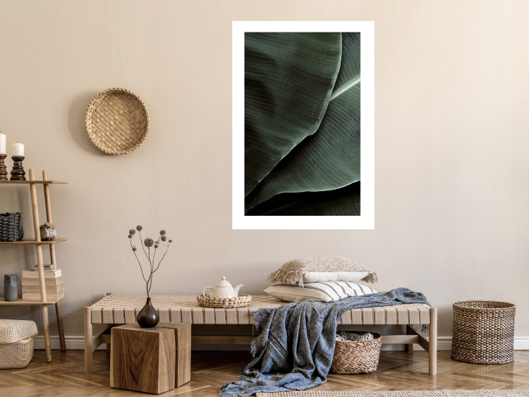 Poster Green Serenity - luxurious composition of leaves with distinct texture 135593 additionalImage 14