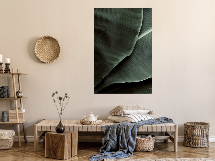 Poster Green Serenity - luxurious composition of leaves with distinct texture 135593 additionalImage 10