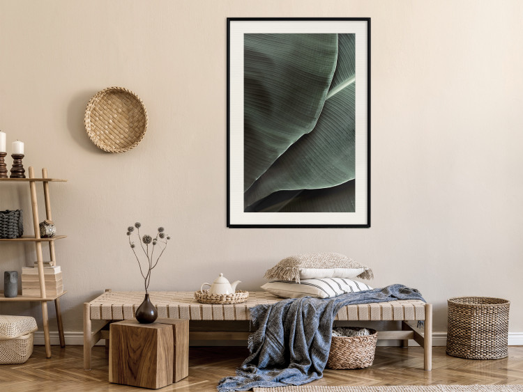 Poster Green Serenity - luxurious composition of leaves with distinct texture 135593 additionalImage 8