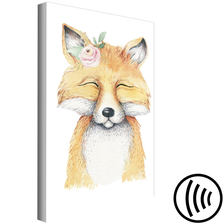 Canvas Smiling fox - colorful illustration inspired by fairy tales 135693 additionalImage 6