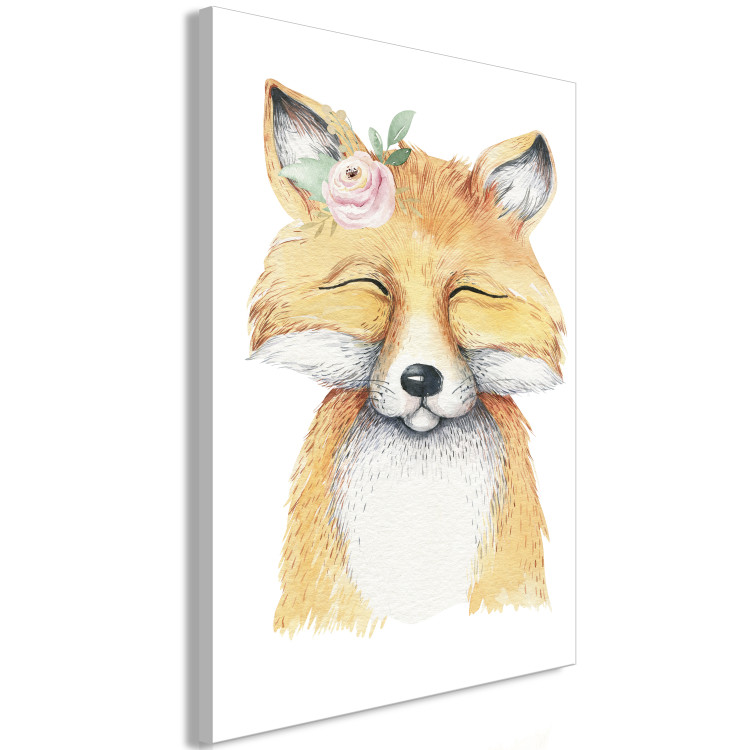 Canvas Smiling fox - colorful illustration inspired by fairy tales 135693 additionalImage 2