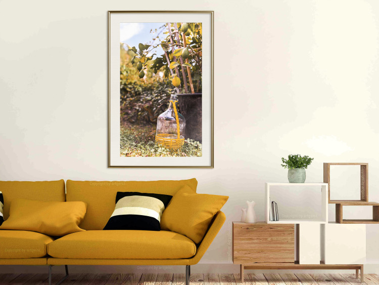 Poster Lemon Harvest - warm nature shot overlooking blooming plants 135893 additionalImage 22