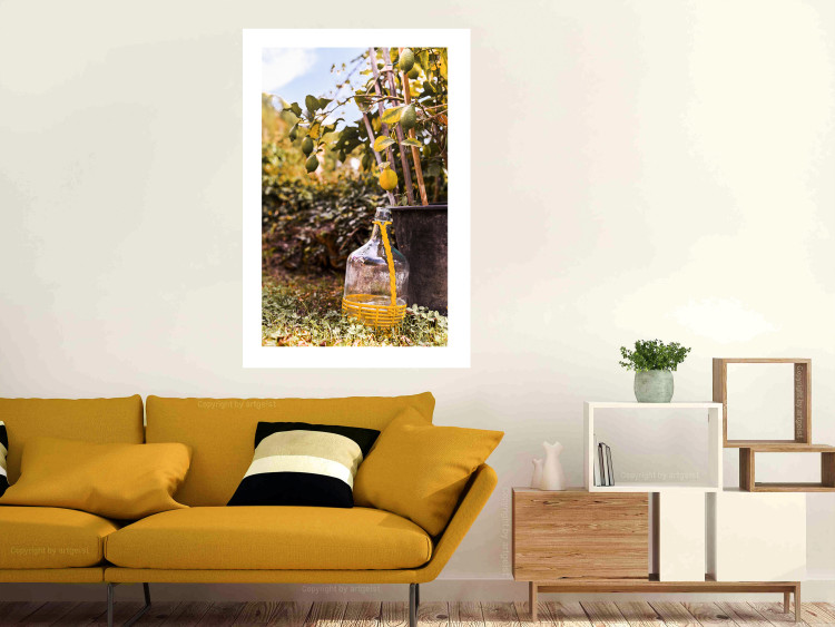 Poster Lemon Harvest - warm nature shot overlooking blooming plants 135893 additionalImage 15