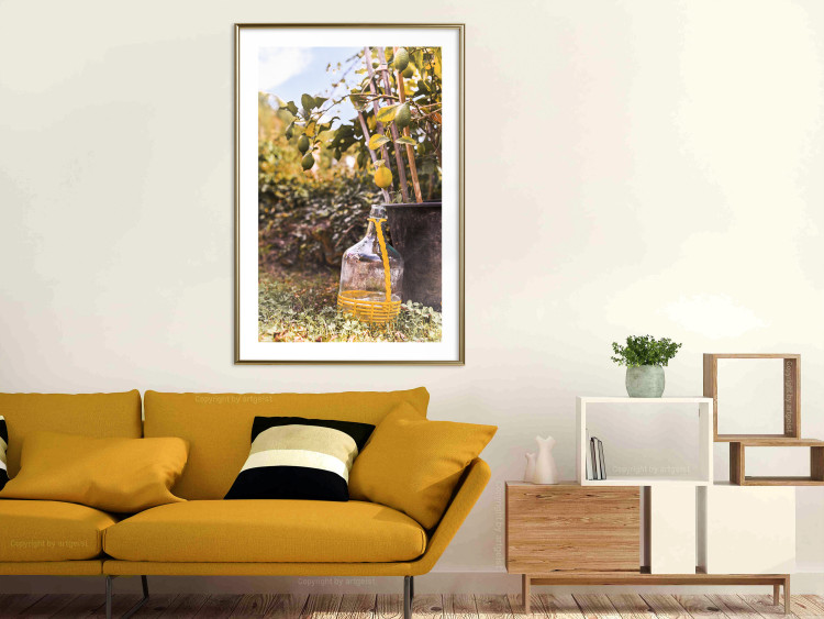 Poster Lemon Harvest - warm nature shot overlooking blooming plants 135893 additionalImage 12