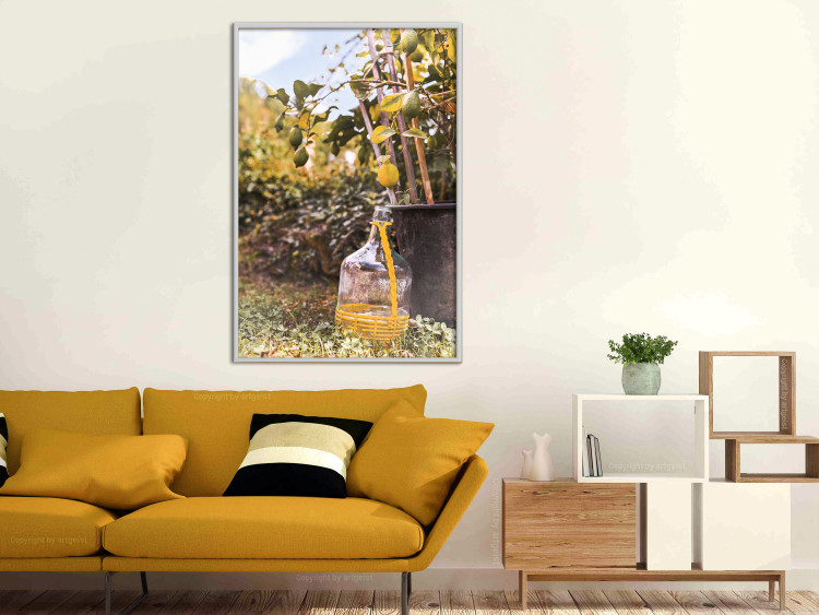Poster Lemon Harvest - warm nature shot overlooking blooming plants 135893 additionalImage 13