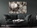 Canvas Print Dandelion in Grays (1-piece) Wide - field flower in sepia 142693 additionalThumb 3