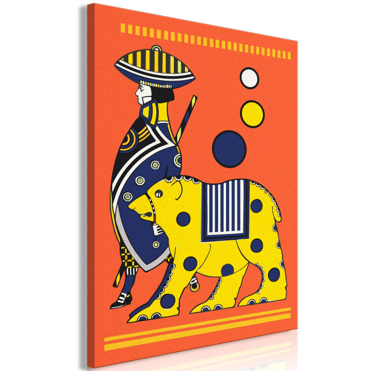 Paint by Number Kit Yellow Giant - Man Leading a Bear in an Asian Style 144093 additionalImage 6