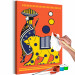 Paint by Number Kit Yellow Giant - Man Leading a Bear in an Asian Style 144093 additionalThumb 4