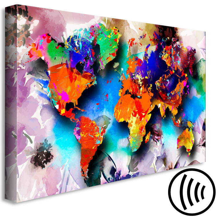 Canvas Colorful Continents (1-piece) - colorful abstract world map 144493 additionalImage 6