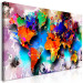 Canvas Colorful Continents (1-piece) - colorful abstract world map 144493 additionalThumb 2