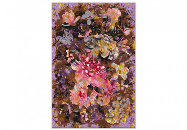 Paint by Number Kit Dry Flowers - A Stately Bouquet in Shades of Pink and Brown, Purple Background 146193 additionalImage 6