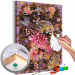 Paint by Number Kit Dry Flowers - A Stately Bouquet in Shades of Pink and Brown, Purple Background 146193