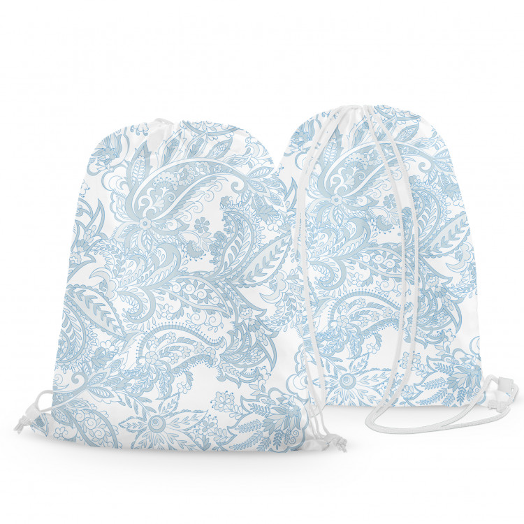 Backpack The delicacy of nature - flowers and leaves in white and blue 147493 additionalImage 2