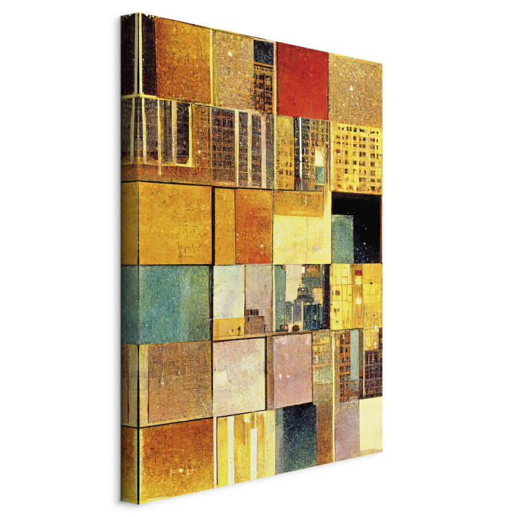 Large canvas print Abstract Squares - A Geometric Composition in Klimt’s Style [Large Format] 151093 additionalImage 2